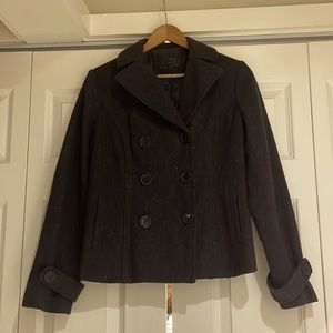 Charcoal gray pea coat